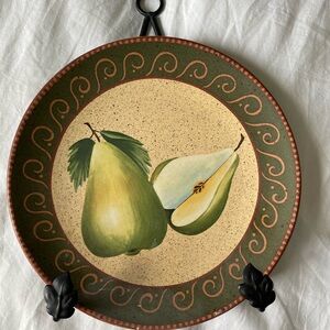 Hand-Painted Pear Decorative Plate